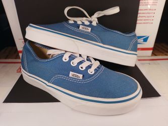 VANS AUTHENTIC LOW LACE-UP  BLUE ( MENS 3.5 WOMENS 5 ) PREOWNED