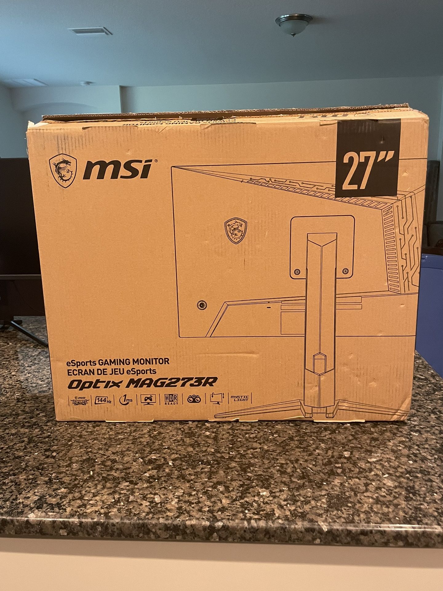 No Trades Cash Only. MSI Brand Optic 27” 1920x1080 144HZ CURVED Computer Monitor
