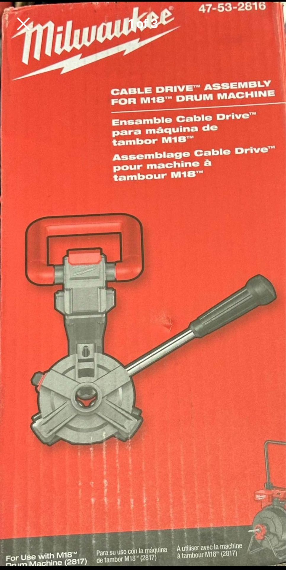 Milwaukee Cable-Drive Assembly for the M18 Cordless Drain Cleaning Drum Machine