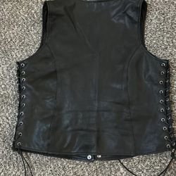 Women’s Leather Motorcycle Vest