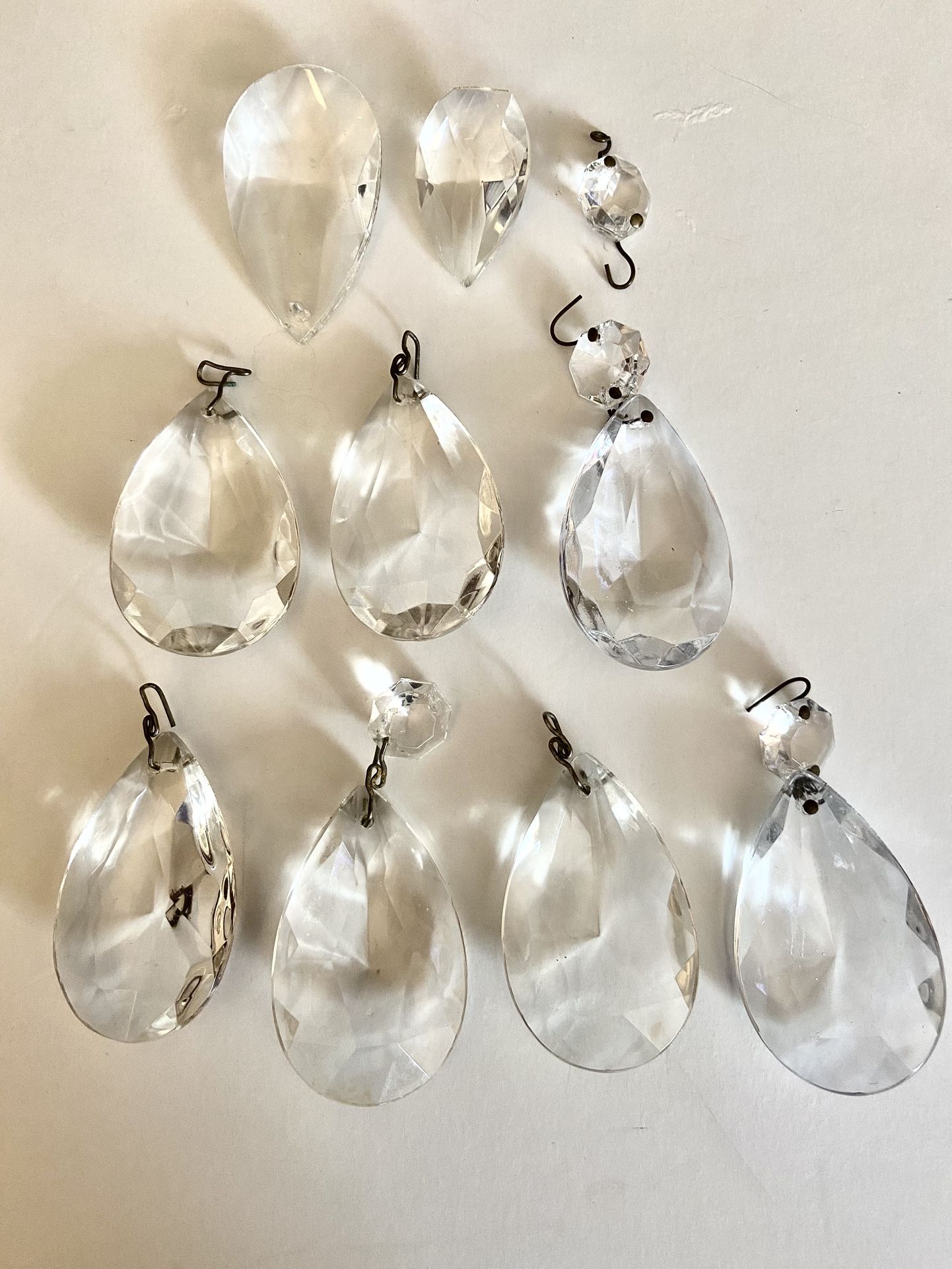 10 Vintage Chandelier Crystals