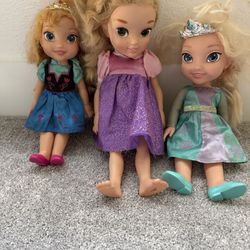 Elsa Anna And Rapunzel Dolls