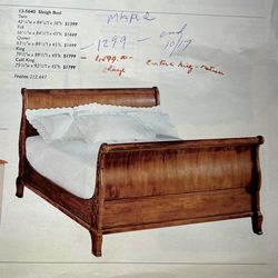 Ethan Allen King Sleigh Bed
