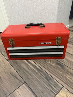 Craftsman Red Metal Toolbox with Drawers