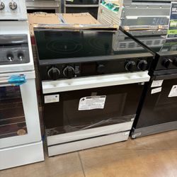 Samsung Slide In Electric Stove Bespoke 30 Inch Wide Electric