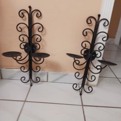 Metal Wall Candle Holders 