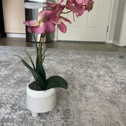 Fake Orchid Plant Decor