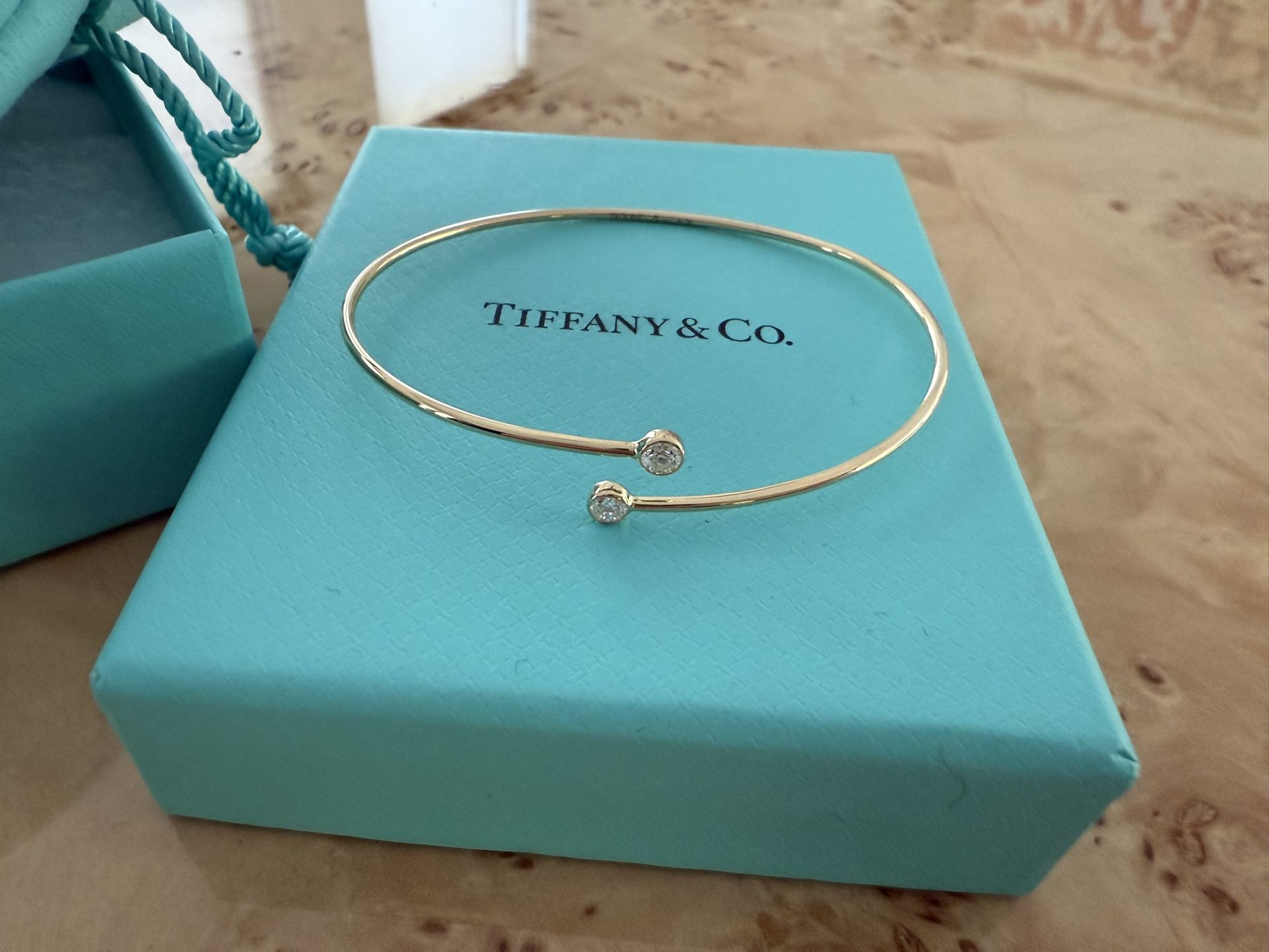 Tiffany & Co Elsa Peretti Diamond Single Hoop Bangle