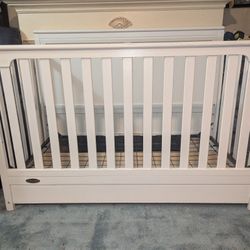 Wooden Baby Bed - 5 in 1 - White