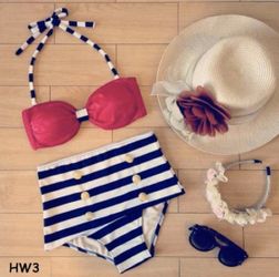 high waisted swimsuit