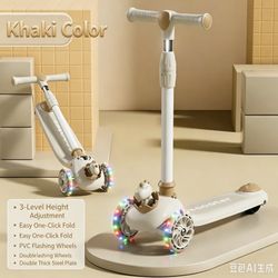 3 Wheel Kids Scooter Foldable LED Flashing Wheels