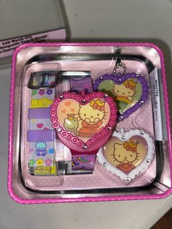 Sanrio Hello Kitty Princess LCD Watch Interchangeable Convertible Necklace Set