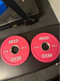 Colored Olympic Bumper Plate Weight Plates set 2.5 lb pounds