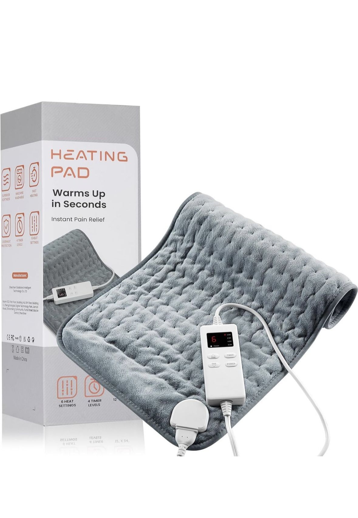 Heating Pad for Back Pain Relief & Cramps, KOT Heating Pads with Auto Shut Off Large, 6 Heat Settings Electric Heated Pad, Gifts for Women, Gifts for