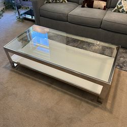City Furniture Glass And Chrome Miami Coffee Table 
