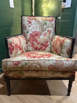 Beautiful Vintage Faux-Bamboo Armchairs Pair + Extra Matching Cushion | $650 OBO