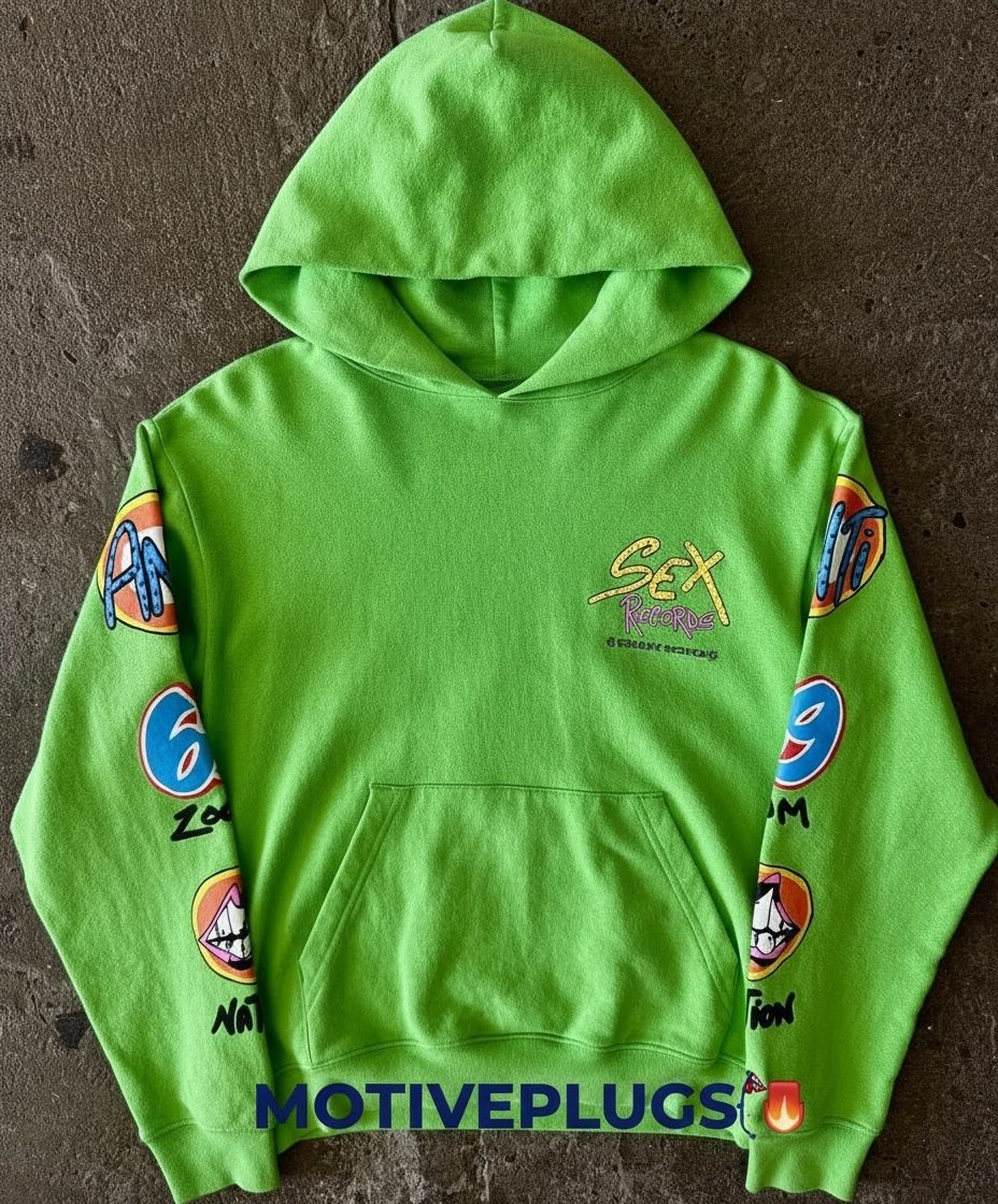Chrome Hearts - Matty Boy - Sex Records - Citrus Green Hoodie