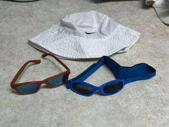 Summer Baby Bundle - Nike Infant SPF/Sun Hat + 2 UV Sunglasses