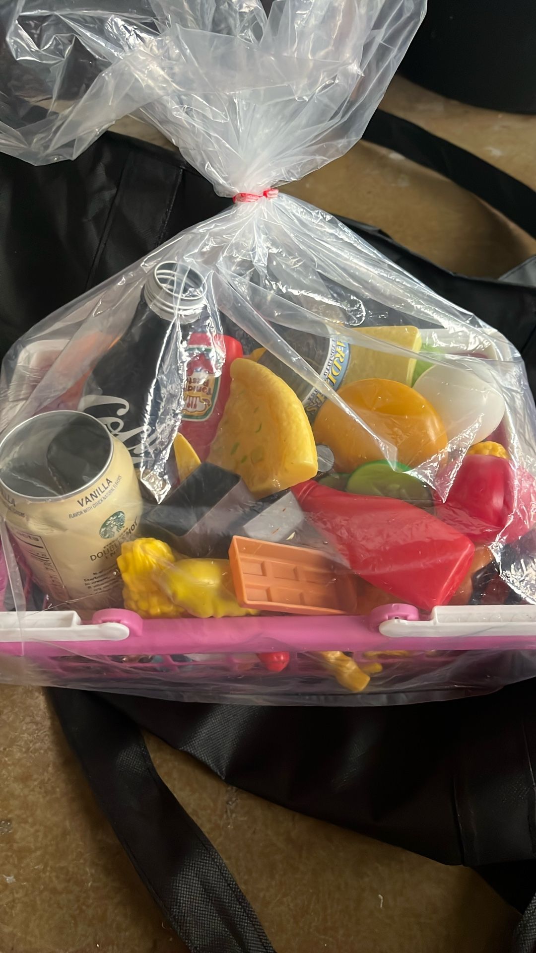 Basket of kitchen Toys