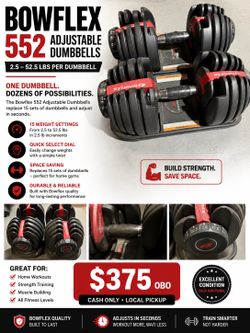 BOWFLEX 552 ADJUSTABLE DUMBBELLS