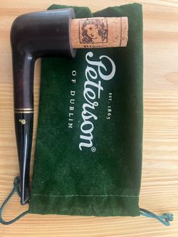 Collectible Peterson of Dublin Smoking Pipe No. 120 + Original Pouch