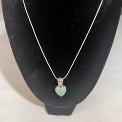 Vintage Italian Sterling Silver Necklace With Turquoise 
