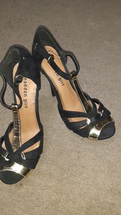 Women's Black & Gold Heels