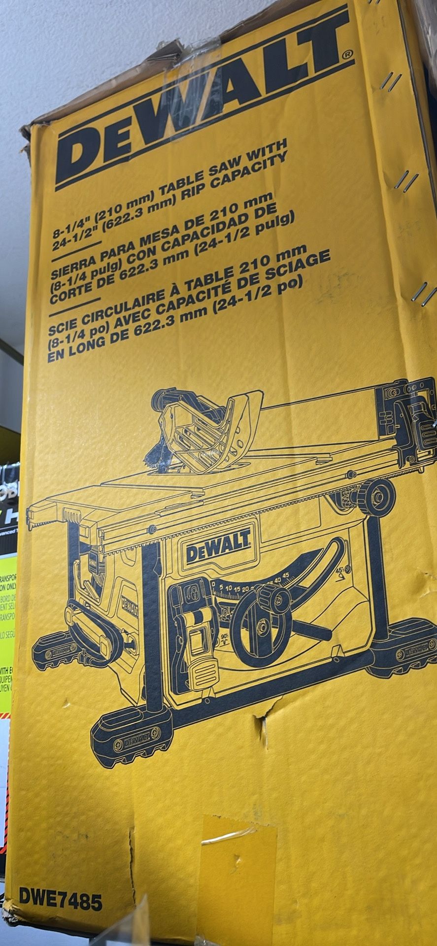 Dewalt Table Saw, New Open Box