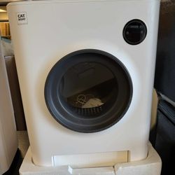Fully Enclosed Automatic Intelligent Cat Litter Box with Wifi APP Control, WHITE $120