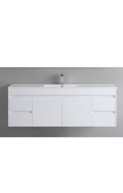 END OF YEAR SALE ~ Modern Floating PVC Vanity - 60 inches