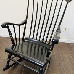 Vintage 1967 S. Bent & Brothers Fan Back Windsor Rocking Chair – Solid Maple