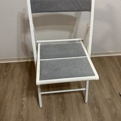 IKEA NISSE Folding Chair (White/Gray)