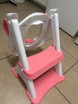 Kids Potty Training Toilet Seat with Step Stool