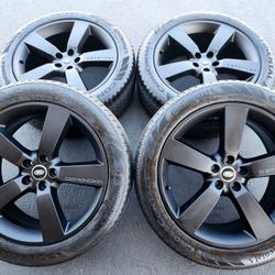 22" Land Rover Defender OEM Matt Black Wheels And Tires 