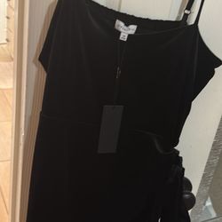 Gianni Bini Black Velvet Dress Size 10