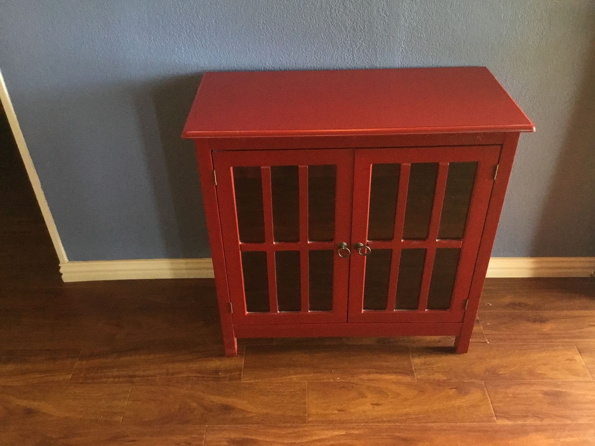 Glass and wood cabinet