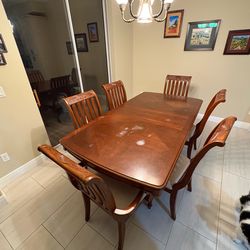 Wood dining room table