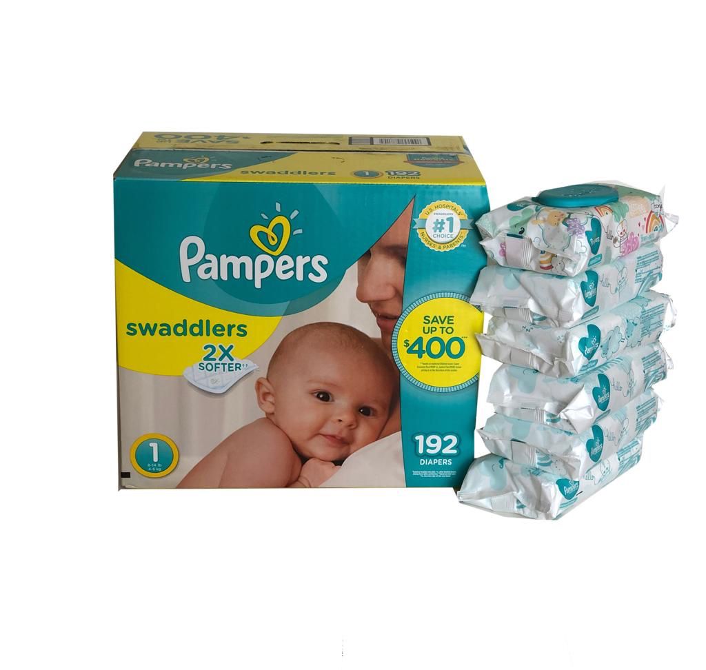 Pampers Swaddlers Diapers/ Pampers Sensitive Wipes