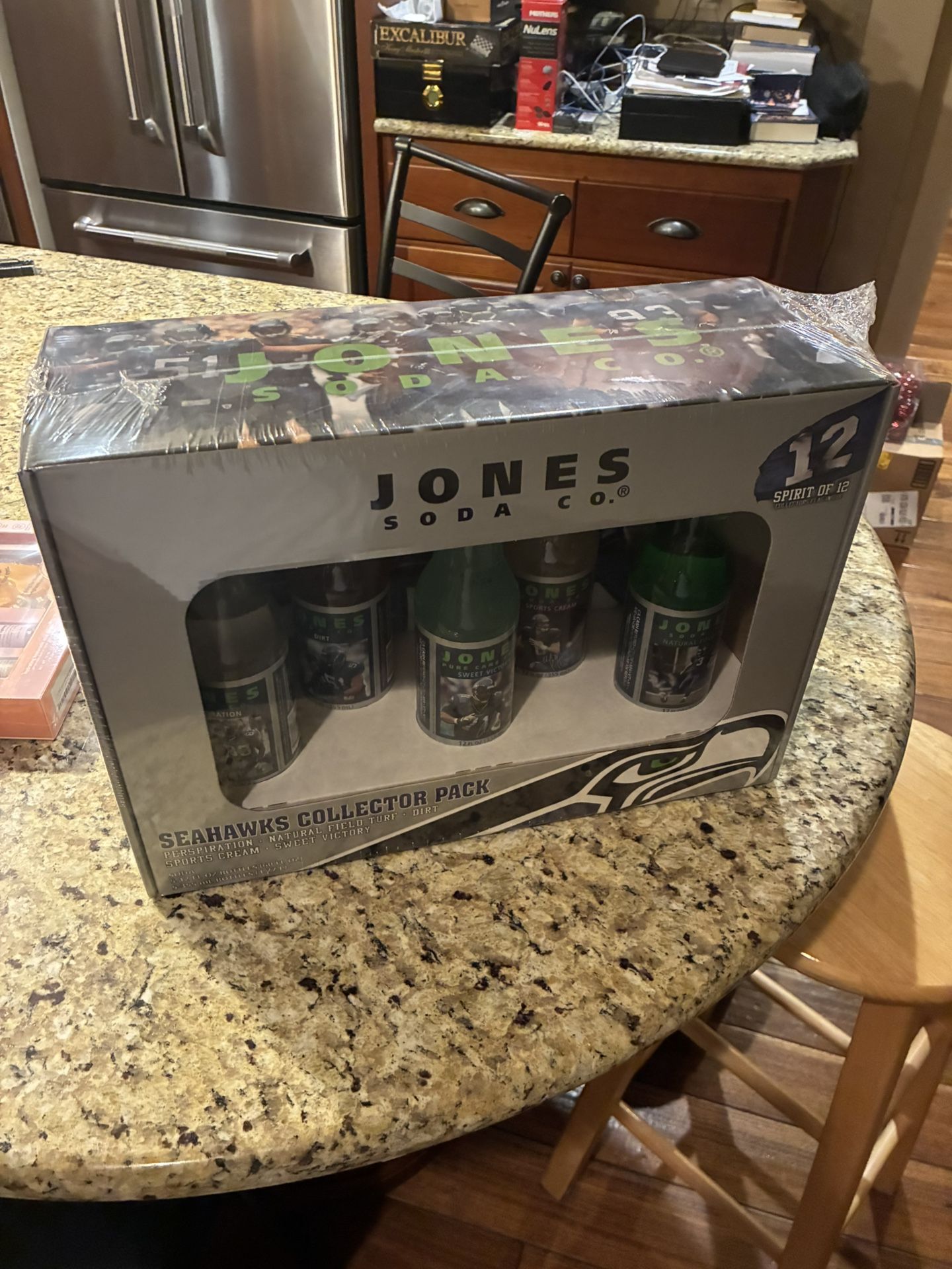 Brand New Jones Soda Seahawks Collector Pack - Included 12th Man Flag In Box