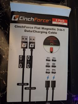 Magnetic 3-in-1 Data/charging Cable.
