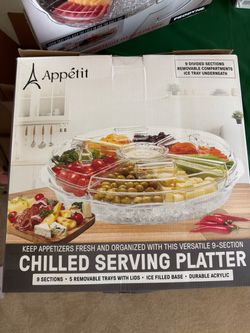 Chilled Serving Platter 9-Section