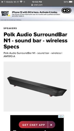 Polk N1 gaming bluetooth speaker and Mirage MM6 subwoofer for sell new never use MSRP good for gaming setup. for Sale in Aloha, OR - OfferUp