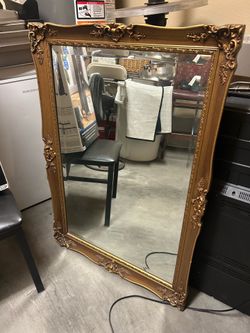 Gold Antique Mirror 40”x30” inches