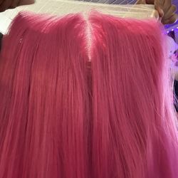27” Straight Vibrant Pink Wig 💖✨