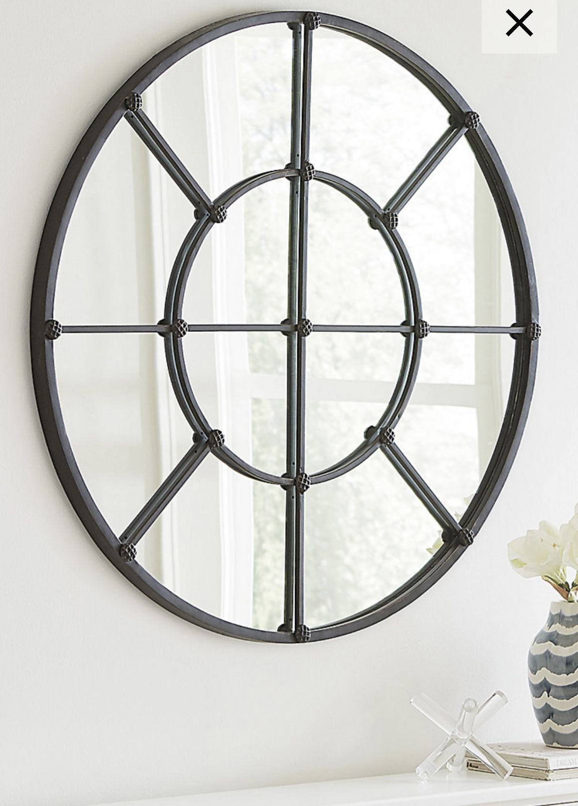 Round Mirror - Metal Frame - Ballard Designs - 48 Inch