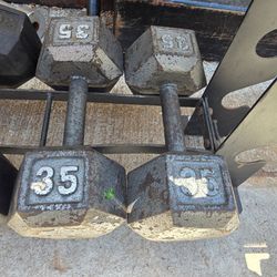 35lb hex dumbbells