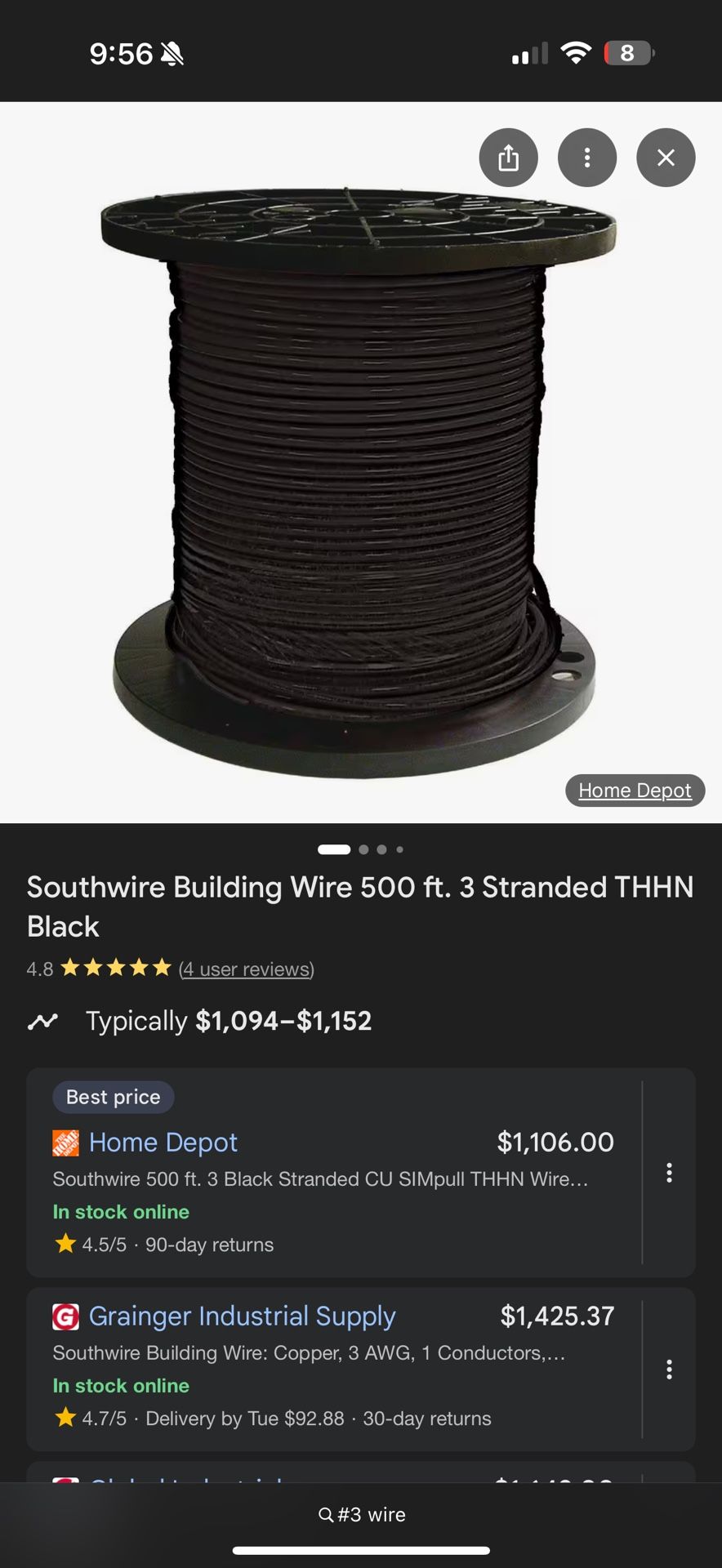 #3 Wire 500 Ft