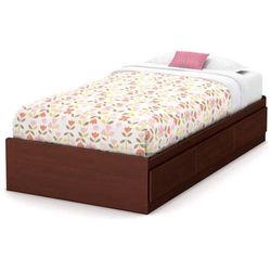 Twin bed with storage