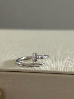 Sterling Silver 925 Nail ring size  8.5