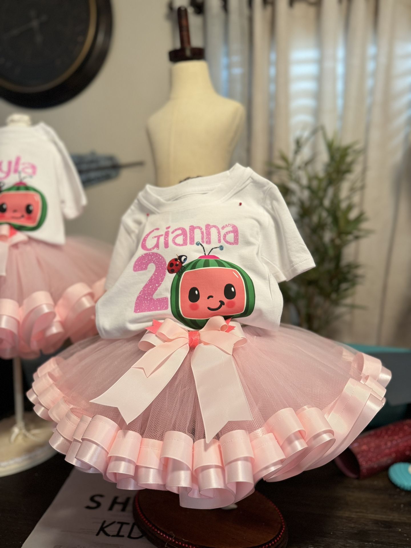 cocomelon birthday dress Cocomelon tutu set-Cocomelon outfit-Cocomelon dress